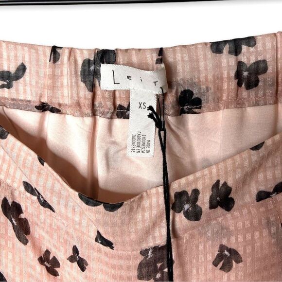 NEW Leith Women's Pink Pull On Floral Print Lined Tiered Maxi Skirt Size XS - Picture 5 of 5